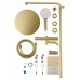 Душевая система Wonzon & Woghand Stick WW-88739903-BG с термостатом, брашированное золото