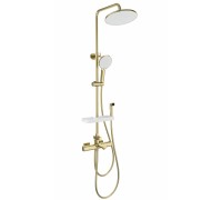 Душевая система Wonzon & Woghand Solid WW-C3011-A1-BG с термостатом, брашированное золото