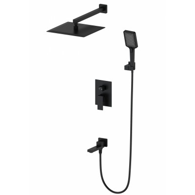 Душевая система Wonzon & Woghand Cube WW-88939016-MB встраиваемая, черный/матовый