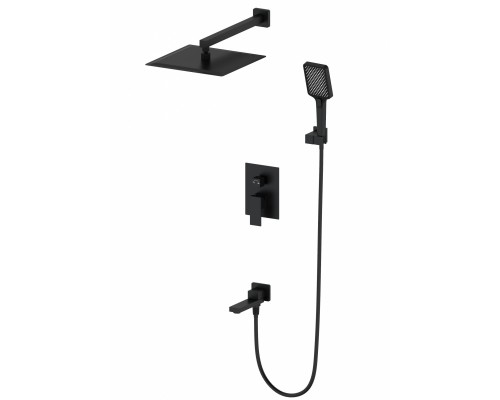 Душевая система Wonzon & Woghand Cube WW-88939016-MB встраиваемая, черный/матовый