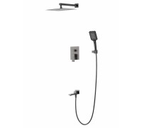 Душевая система Wonzon & Woghand Cube 2.0 WW-88939068-BGM встраиваемая, темный графит