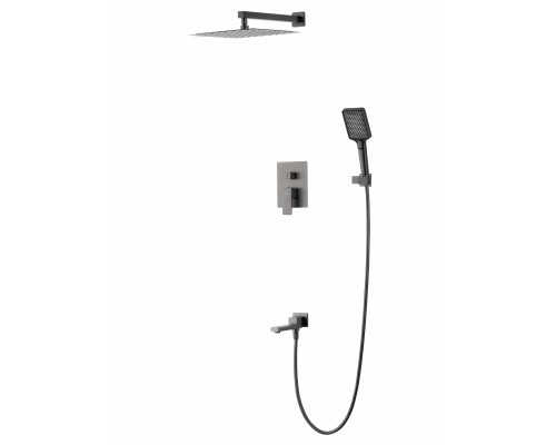 Душевая система Wonzon & Woghand Cube 2.0 WW-88939068-BGM встраиваемая, темный графит