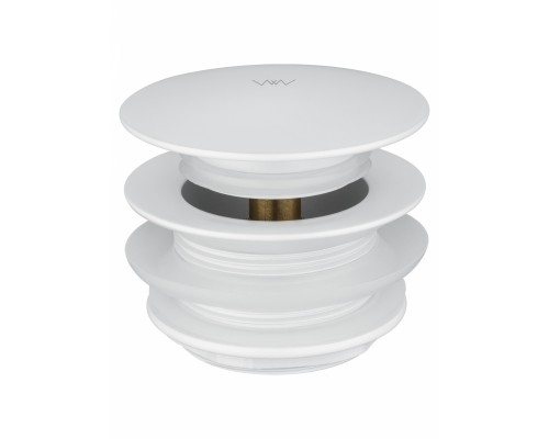 Донный клапан для ванны Wonzon & Woghand WW-SS105-MW 1 1/2 белый/матовый