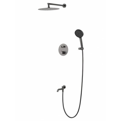 Душевая система Wonzon & Woghand Stick WW-88929010-BGM встраиваемая с термостатом, темный графит