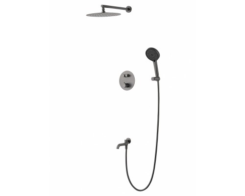 Душевая система Wonzon & Woghand Stick WW-88929010-BGM встраиваемая с термостатом, темный графит