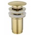 Донный клапан для раковины Wonzon & Woghand WW-88SS09-BG с переливом 1 1/4, брашированное золото