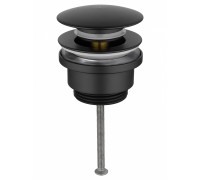 Донный клапан для раковины Wonzon & Woghand WW-88SS07-MB без перелива 1 1/4, черный/матовый