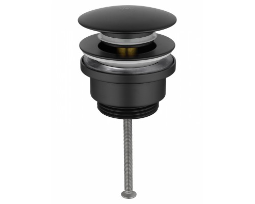 Донный клапан для раковины Wonzon & Woghand WW-88SS07-MB без перелива 1 1/4, черный/матовый