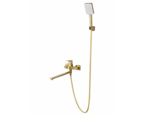 Смеситель Wonzon & Woghand Flex WW-639906-BG для ванны и душа, брашированное золото