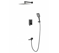 Душевая система Wonzon & Woghand Cube 2.0 WW-88087068-MB встраиваемая, черный/матовый