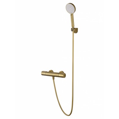 Смеситель Wonzon & Woghand INN 2 WW-A2006-A-BG для душа с термостатом, брашированное золото