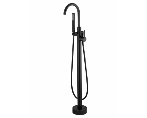 Смеситель Wonzon & Woghand Stick WW-88649017-MB напольный для ванны и душа, черный/матовый