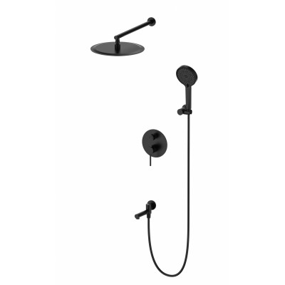 Душевая система Wonzon & Woghand Stick WW-88939017-MB встраиваемая, черный/матовый