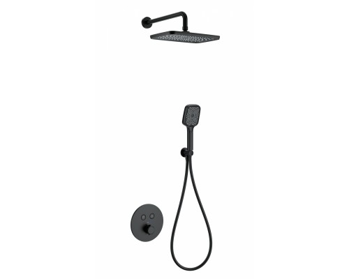 Душевая система Wonzon & Woghand WW-D2017-A-MB встраиваемая с термостатом, черный/матовый