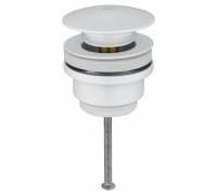 Донный клапан для раковины Wonzon & Woghand WW-88SS07-MW без перелива 1 1/4, белый/матовый