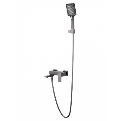 Смеситель Wonzon & Woghand Cube WW-88639016-BGM для ванны и душа, темный графит