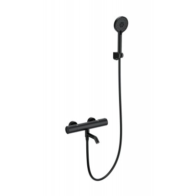 Смеситель Wonzon & Woghand INN 2 WW-A2006-A1-MB для ванны и душа с термостатом, черный/матовый