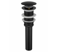 Донный клапан для раковины Wonzon & Woghand WW-88SS04-MB без перелива 1 1/4, черный/матовый