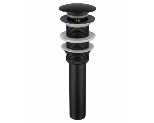 Донный клапан для раковины Wonzon & Woghand WW-88SS04-MB без перелива 1 1/4, черный/матовый