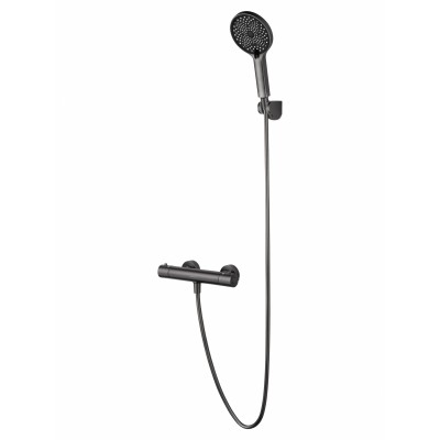 Смеситель Wonzon & Woghand INN 3 WW-B2065-A-BGG для душа с термостатом, темный графит