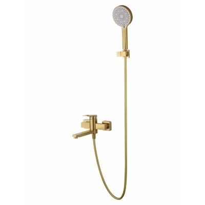 Смеситель Wonzon & Woghand Frame WW-88639010-BG для ванны и душа, брашированное золото