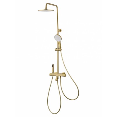 Душевая система Wonzon & Woghand The ONE WW-B3094-BG с термостатом, брашированное золото