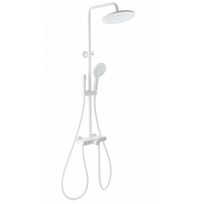 Душевая система Wonzon & Woghand Muse Selesta WW-B4113-MW с термостатом, белый/матовый