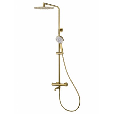 Душевая система Wonzon & Woghand Stick WW-88739903-BG с термостатом, брашированное золото
