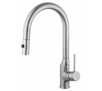 Смеситель Wonzon & Woghand WW-A21252-BS для кухонной мойки с выдвижным изливом, брашированный никель