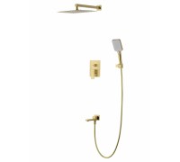 Душевая система Wonzon & Woghand Cube 2.0 WW-88087068-BG встраиваемая, брашированное золото