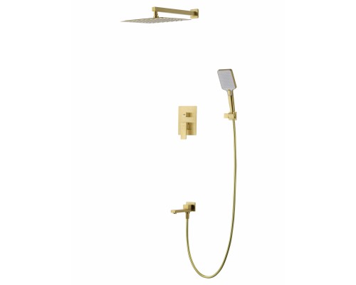 Душевая система Wonzon & Woghand Cube 2.0 WW-88087068-BG встраиваемая, брашированное золото