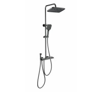 Душевая система Wonzon & Woghand Muse Piano WW-B4132-A-BGG с термостатом, темный графит