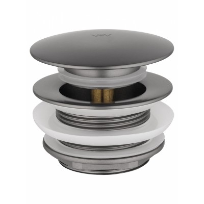 Донный клапан для ванны Wonzon & Woghand WW-SS105-BGM 1 1/2 темный графит