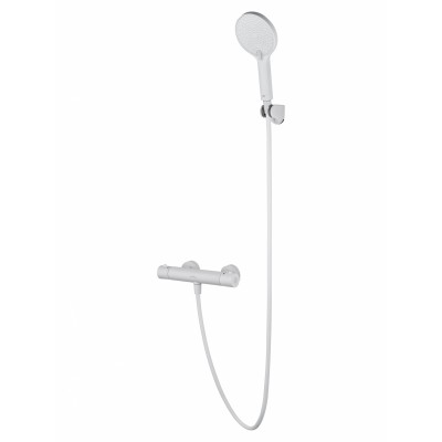 Смеситель Wonzon & Woghand INN 3 WW-B2065-A-MW для душа с термостатом, белый/матовый