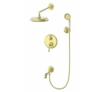 Душевая система Wonzon & Woghand Steam WW-88939008-BG встраиваемая, брашированное золото