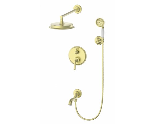 Душевая система Wonzon & Woghand Steam WW-88939008-BG встраиваемая, брашированное золото