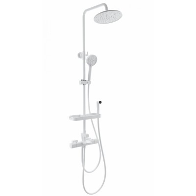 Душевая система Wonzon & Woghand Plate WW-C3017-A1-MW с термостатом, белый/матовый