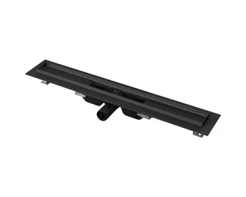 Душевой желоб AlcaPlast APZ101BLACK-1050 с порогами для перфорированной решетки