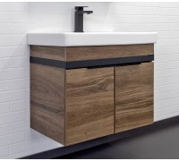 Тумба Comforty Соло 70 Дуб тёмно-коричневый с раковиной Адриана 70 00-00010978