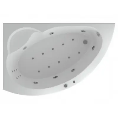 Ванна акриловая Aquatek Аякс 2 170х110 L (каркас + экран + слив) AYK170-0000085