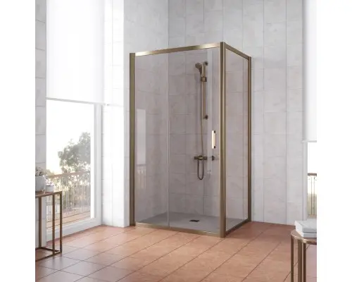 Душевой уголок прямоугольный Vegas Glass ZP+ZPV 160*100 05 05 профиль бронза, стекло бронза