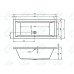 Акриловая ванна Riho Lusso 170x75 без гидромассажа B007001005