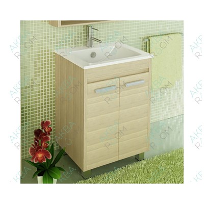 Тумба Comforty Марио 60 Сосна лоредо с раковиной Quadro 60