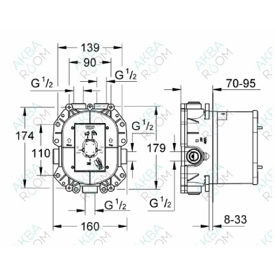 Скрытая часть Grohe Rapido T 35500000