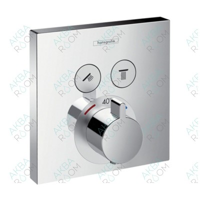 Смеситель Hansgrohe ShowerSelect 15763000 для душа с термостатом, 2 потребителя
