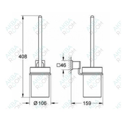 Ерш для туалета Grohe Allure 40340000