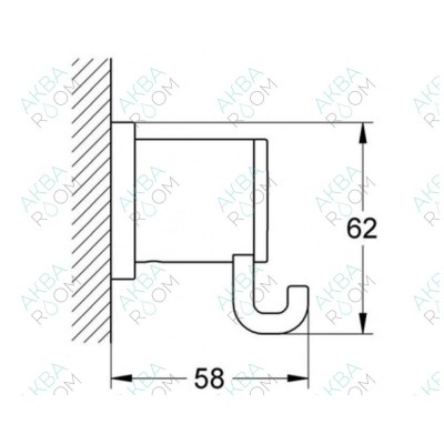 Крючок Grohe Allure 40284000