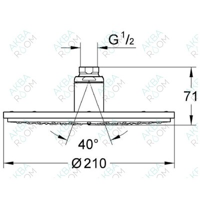 Верхний душ Grohe Rainshower Cosmopolitan 210 28368000