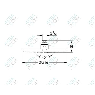 Верхний душ Grohe Rainshower Cosmopolitan 210 2836800E