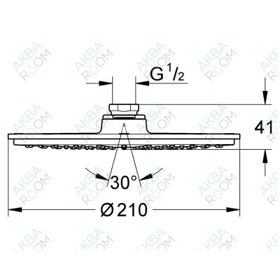 Верхний душ Grohe Rainshower Cosmopolitan 210 28368LS0